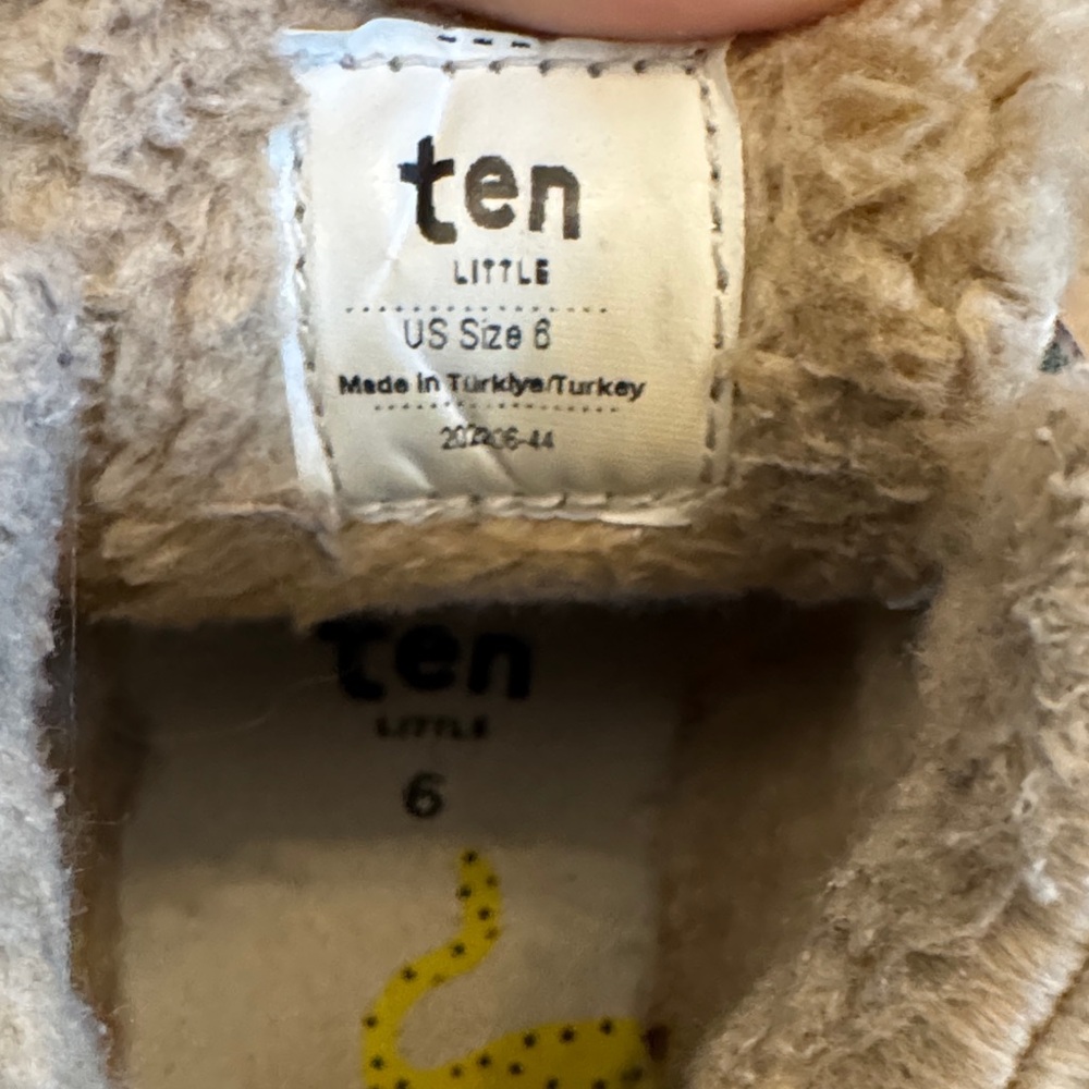 Ten Little Brown Sherpa Kids Boots with Fur Lining - Picture 2 of 3